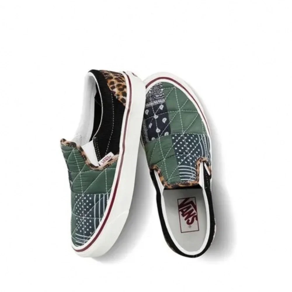 Vans Classic Slip-On 98 DX 'Anaheim Factory Quilted Mix' Patchwork Sneakers New! - Picture 4 of 12